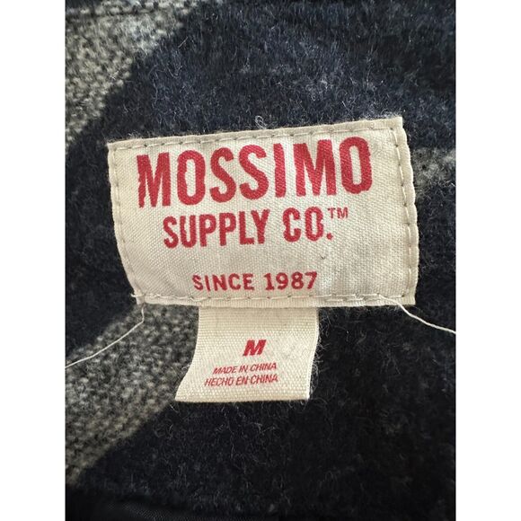 Mossimo Supply Co. Women Coat Navy Hooded Front Tie Belt Pockets Lined Medium - Picture 3 of 11